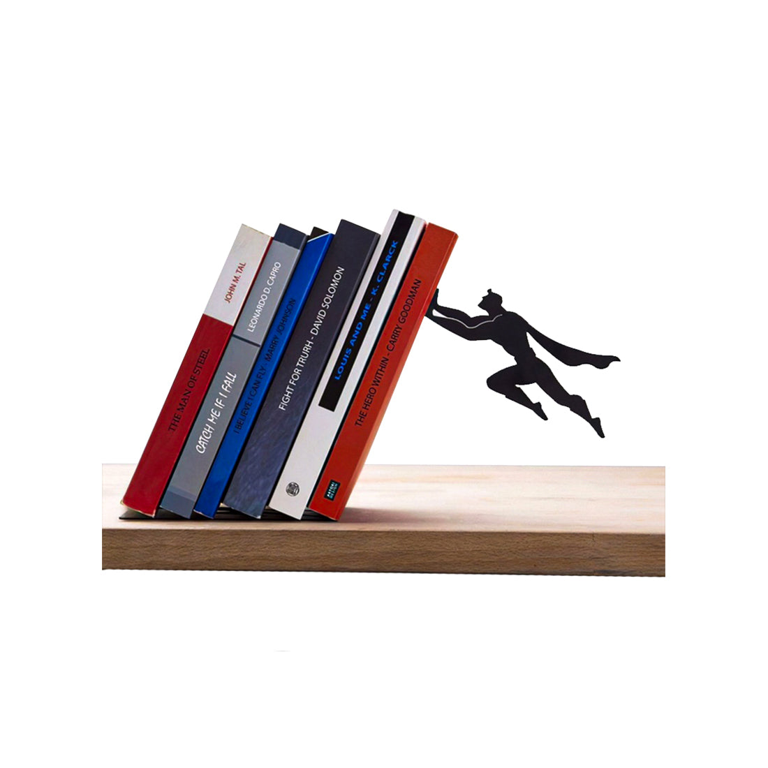 Super Hero Black Metal Bookends Book Stopper