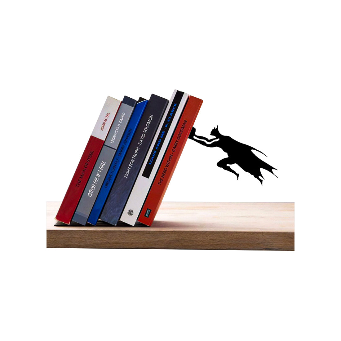 Super Hero Black Metal Bookends Book Stopper