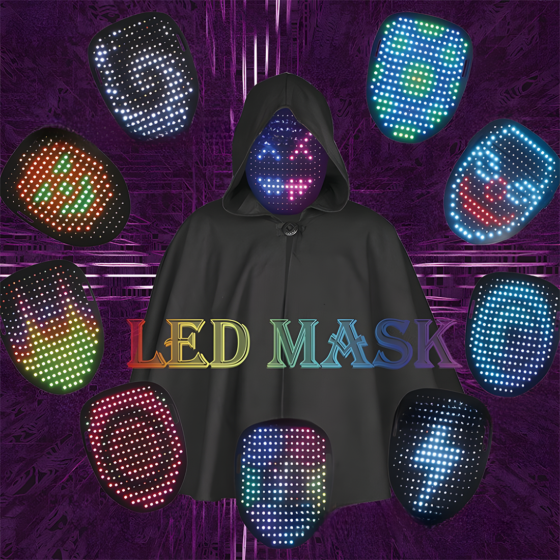 Halloween Gesture-Sensing Cool LED Mask