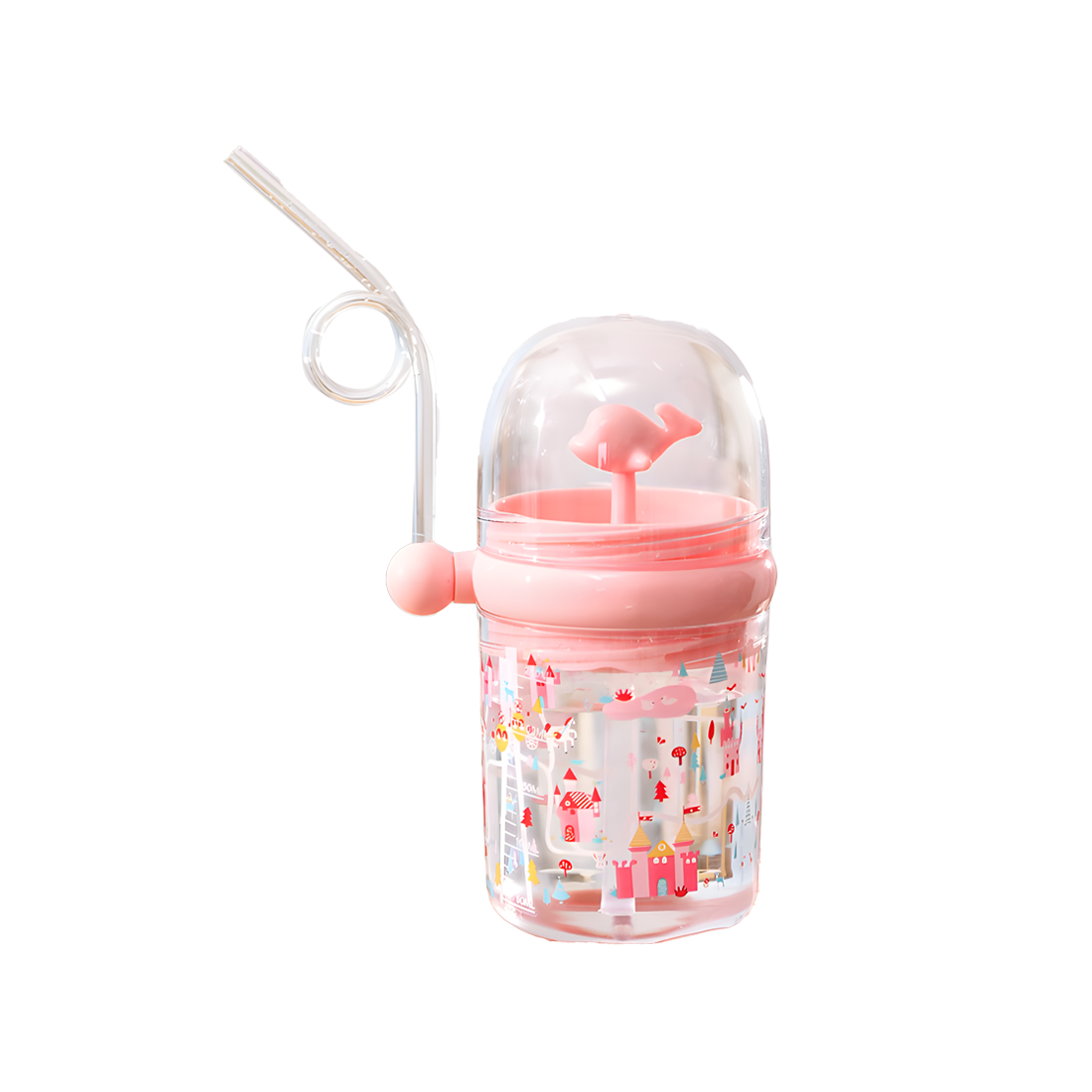 Children's Whale Water Spray Straw Cup