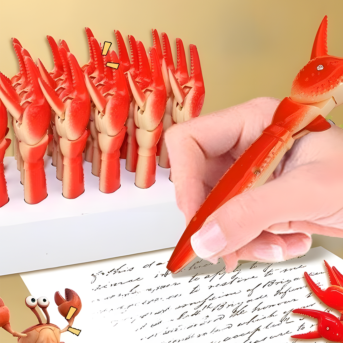 Creative Individual Crab Clamp Shaped Ballpoint Pen