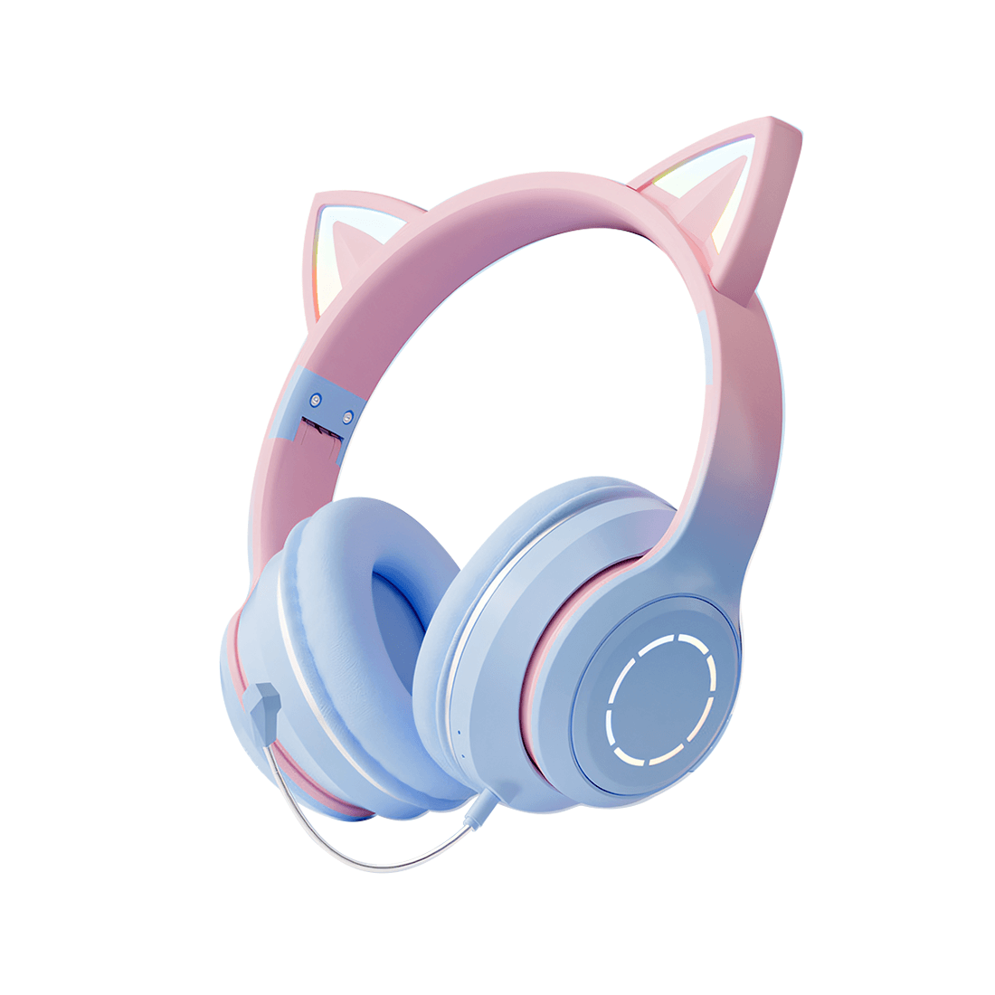 Wireless Bluetooth Headphone Gradient Color Luminous Cat Ears Gaming Headset