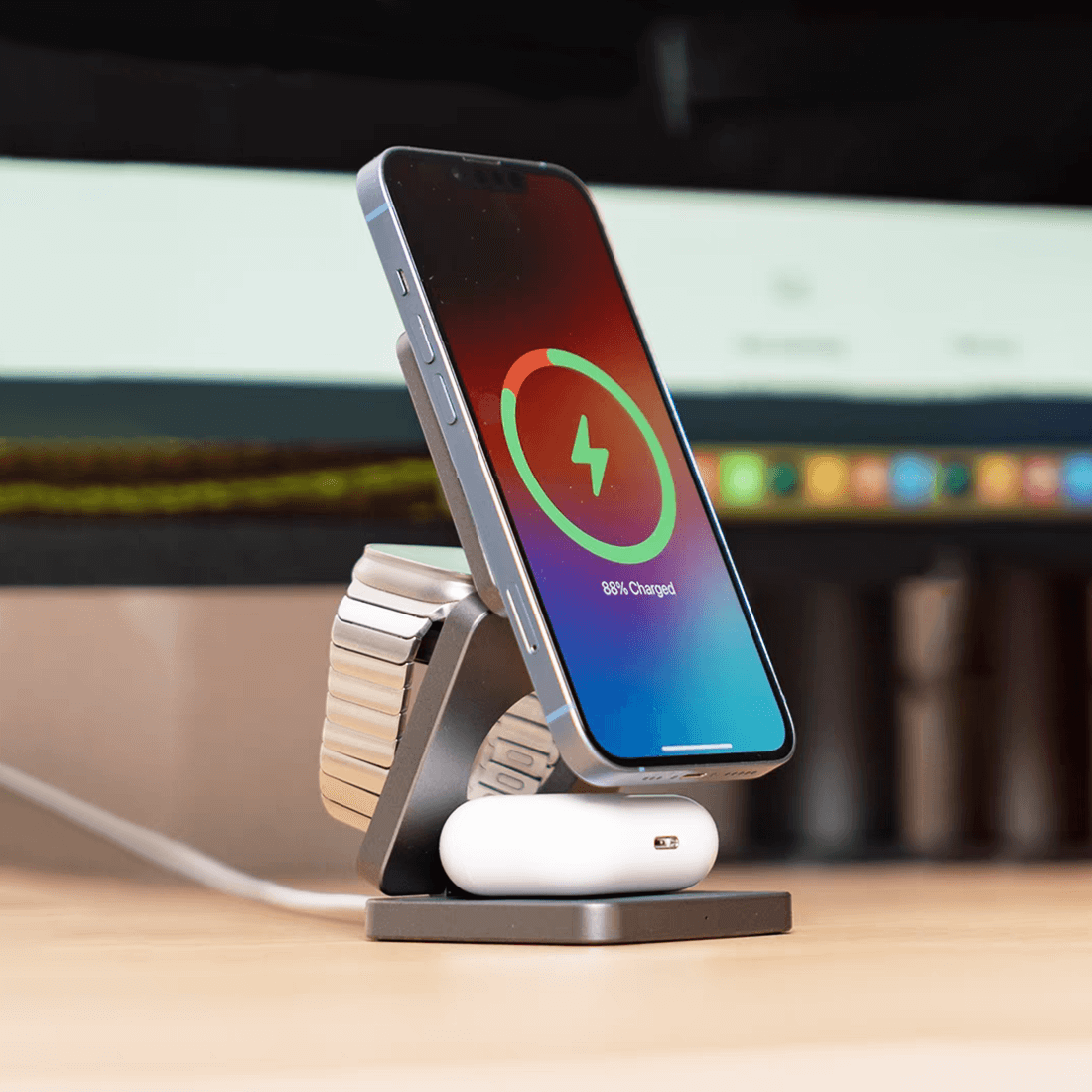 MagSafe-Enabled 3-in-1 Foldable Wireless Charger Stand